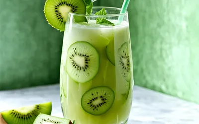 Punch crémeux au lait de kiwis frais - Recette facile et rafraîchissante