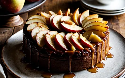 Recette facile de quatre-quarts moelleux aux pommes caramélisées