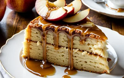Recette facile de quatre-quarts aux pommes caramélisées et caramel maison