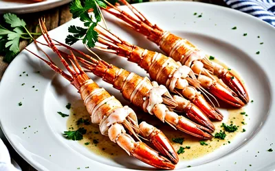 Queues de langoustines sautées à l'ail et au persil - Recette facile et rapide