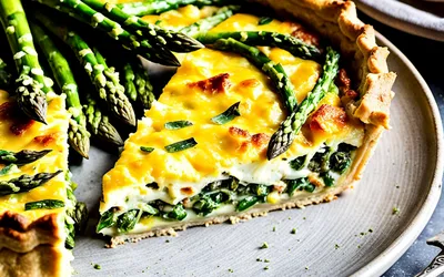 Quiche aux asperges vertes : recette facile et gourmande pour une personne