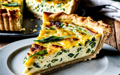 Recette facile de quiche aux poireaux et Boursin fondante