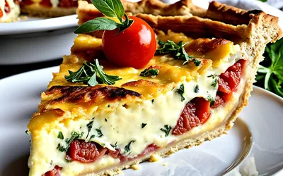 Recette facile de quiche au Saint-Nectaire et tomates fraîches