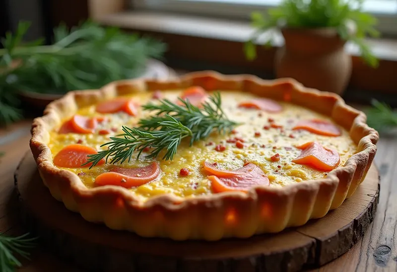 Quiche gourmande aux deux saumons : recette facile et savoureuse