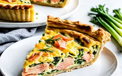 Quiche légère au saumon et poireaux : recette facile et savoureuse