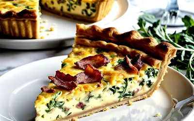 Quiche Lorraine sans pâte facile et rapide pour une personne