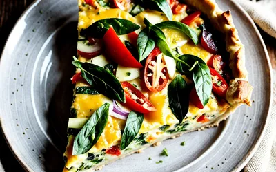 Quiche sans œufs savoureuse et facile - recette végétarienne
