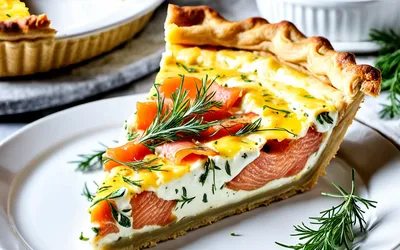 Recette facile de quiche au chèvre et saumon fumé - savoureuse et rapide