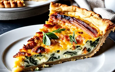 Quiche savoureuse au comté et oignons caramélisés - recette facile et rapide