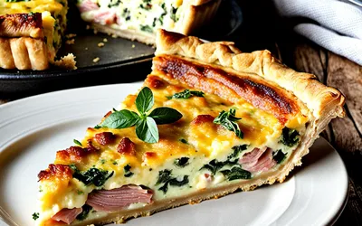 Recette facile de quiche au jambon et comté fondant