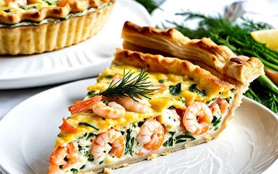 Photo de Recette facile de quiche saumon-crevettes savoureuse et rapide