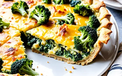 Recette facile de quiche aux brocolis et fromage - Plat savoureux