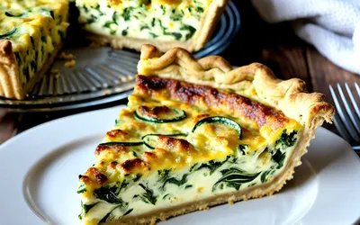 Recette facile de quiche aux courgettes et fromage fondant