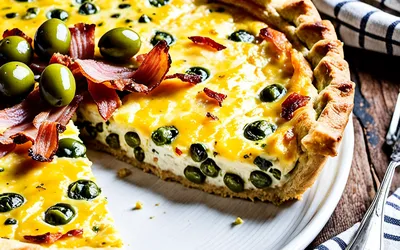 Quiche aux lardons et olives vertes : recette facile et gourmande