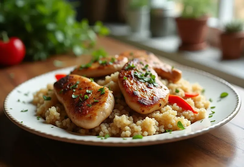 Quinoa au poulet savoureux et équilibré