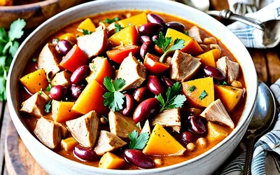 Ragoût Caraïbes Épicé au Poulet et Lait de Coco - Recette Facile
