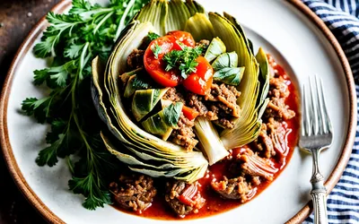 Ragoût d'artichauts farcis savoureux et réconfortant - Recette facile