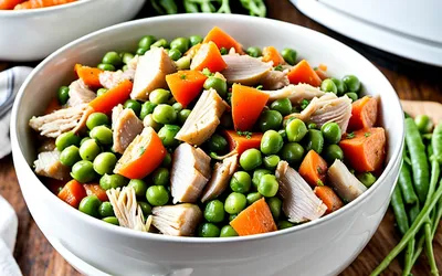 Ragoût de dinde aux petits pois rapide au micro-ondes - recette facile et savoureuse