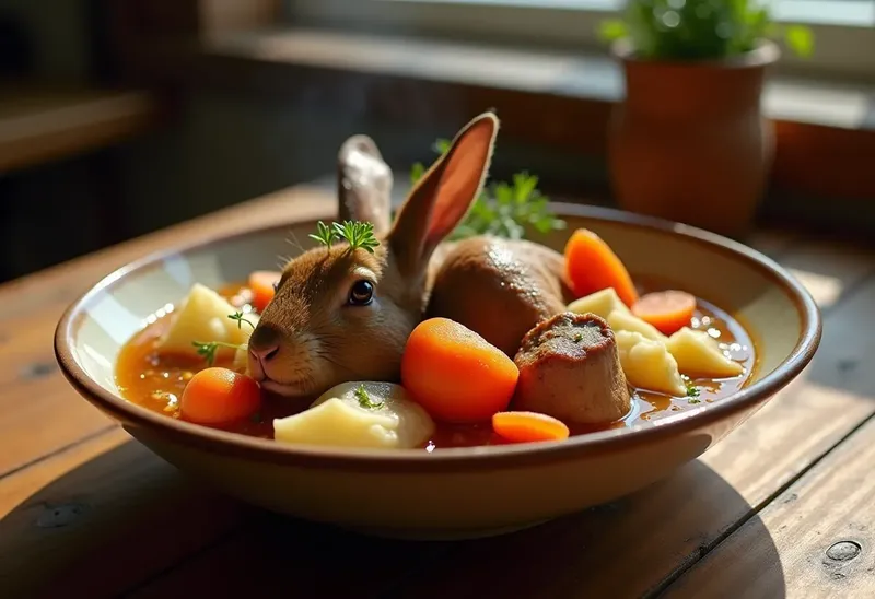 Ragoût de lapin aux carottes et chou fondant : plat mijoté savoureux