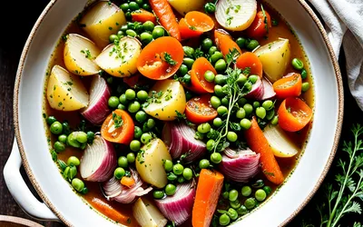 Ragoût de légumes nouveaux savoureux et facile - Recette printanière