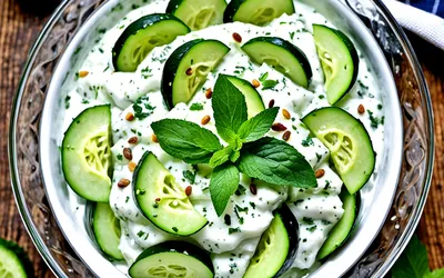 Recette facile de Raïta de concombre fraîche à l'indienne
