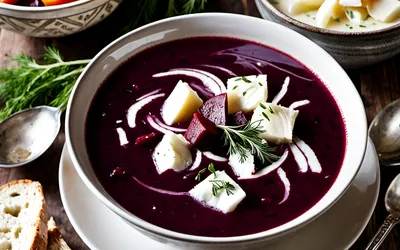 Photo de Recette facile et authentique de Bortsch russe aux betteraves