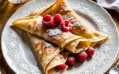 Photo de Recette facile de crêpes moelleuses pour 1 personne - Dessert rapide