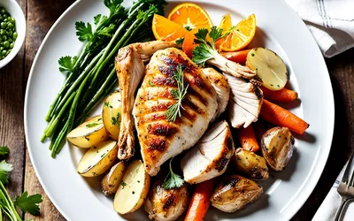 Recette facile et gourmande de Mémoranda au poulet et légumes rôtis