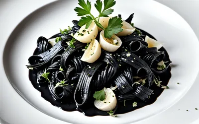 Recette Série Noire : Plat de Pâtes Noires à l'Encre de Seiche Savoureux