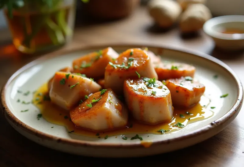 Ris de veau fondants au gingembre et miel caramélisé