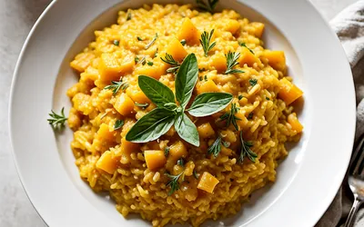 Recette facile de risotto crémeux au potiron et parmesan