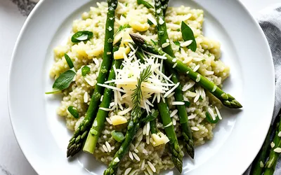Risotto aux asperges vertes facile et rapide - recette printanière