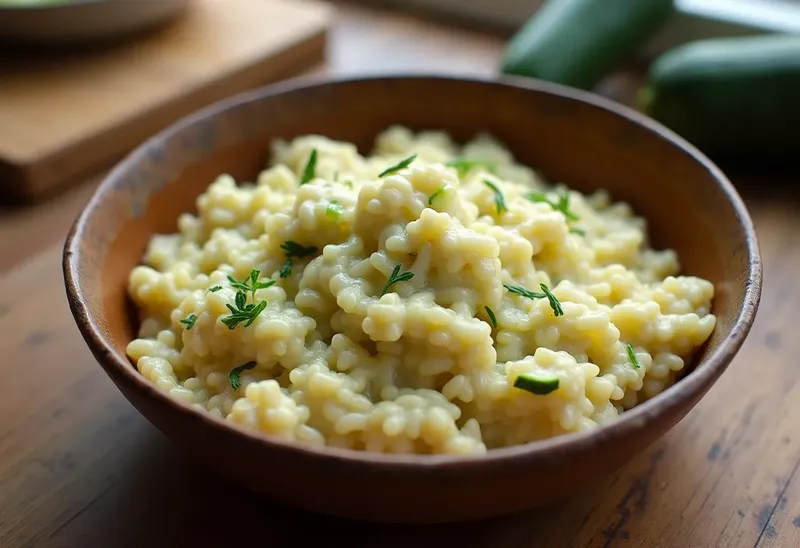 Risotto crémeux aux courgettes fraîches