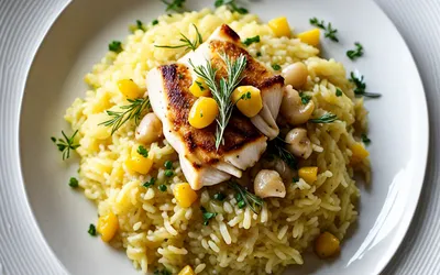 Risotto safrané à la lotte : recette gourmande et raffinée