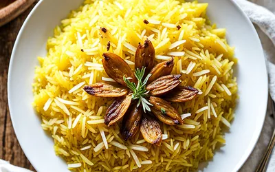 Recette authentique de riz à l'iranienne au safran et épices