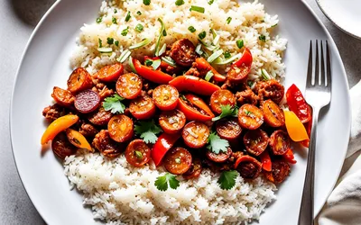 Recette facile de riz au chorizo savoureux pour un repas rapide