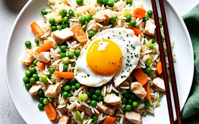 Recette facile de riz cantonais au poulet savoureux