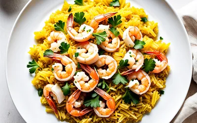 Recette facile de riz aux crevettes et curry crémeux