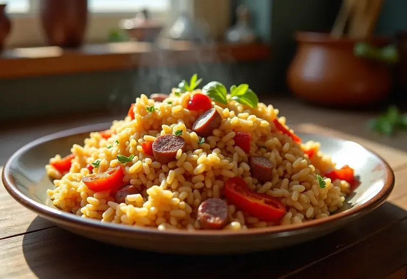 Riz ibérique savoureux aux saveurs authentiques
