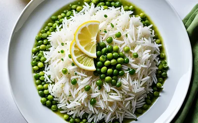 Recette facile de riz aux petits pois et citron frais