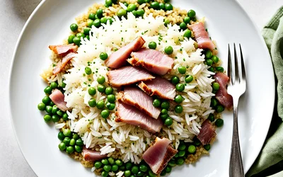 Recette facile de riz aux petits pois et jambon savoureux