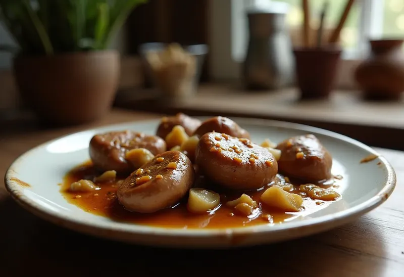 Rognons de porc mijotés à la bière Leffe et moutarde à l'ancienne