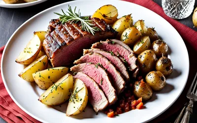 Recette facile de rosbif aux oignons caramélisés et pommes de terre au paprika
