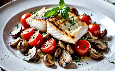 Rôti de cabillaud aux champignons de Paris à la provençale : recette facile et savoureuse