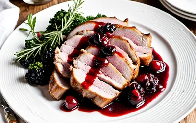 Rôti de porc aux airelles et moutarde : recette facile et gourmande