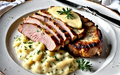 Recette facile de rôti de porc avec gratin crémeux