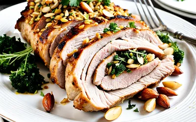 Rôti de porc farci aux amandes : recette savoureuse et facile