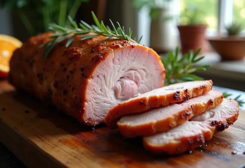 Rôti de porc fondant au curaçao et à l'orange : recette gourmande et parfumée