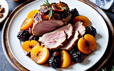 Rôti de porc aux fruits secs et épices douces : recette facile et savoureuse