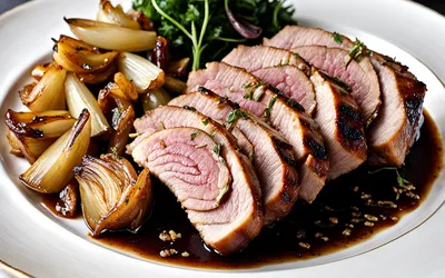 Recette facile de rôti de porc aux oignons et sauce au lait fondante